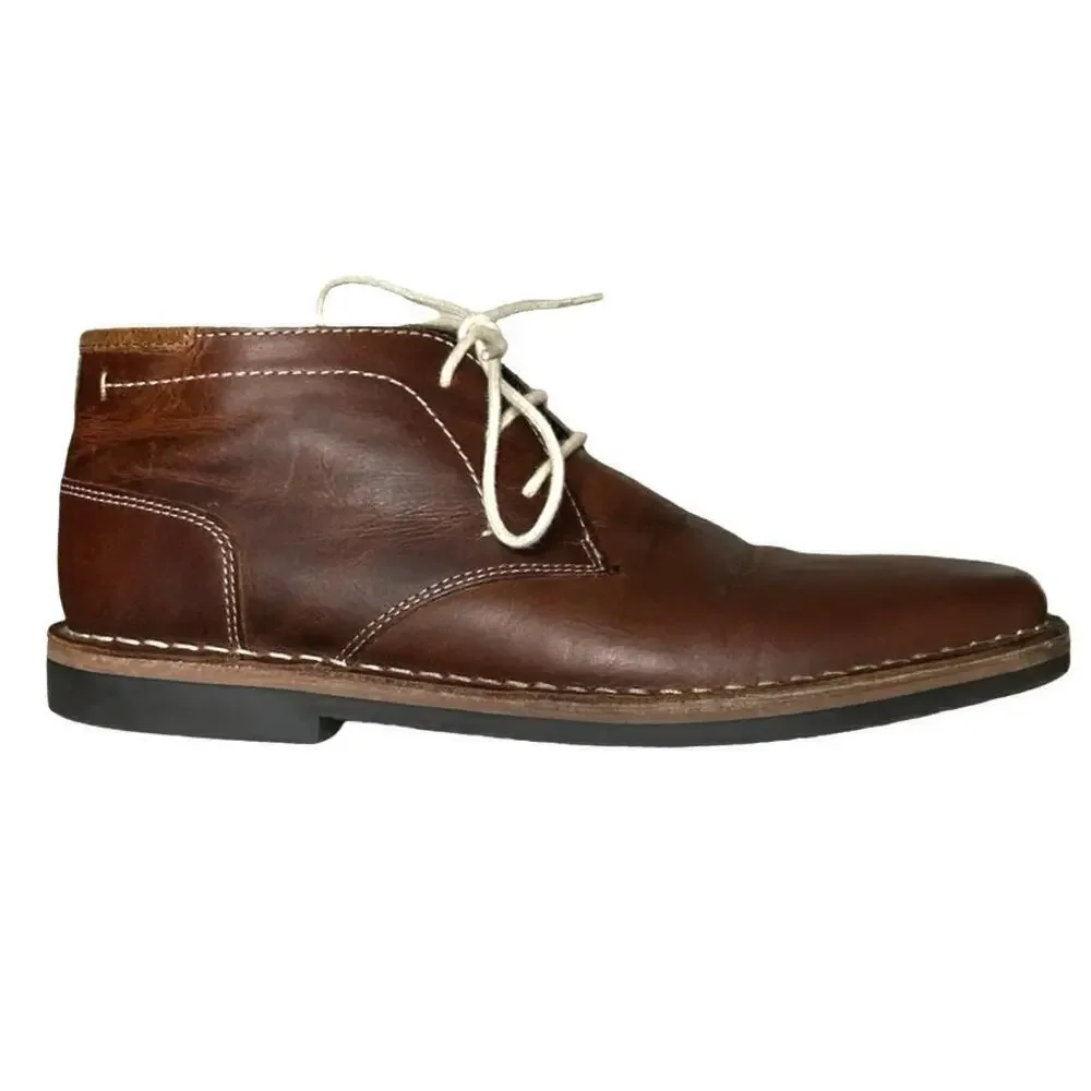 Steve Madden Men’s Hestonn Leather Chukka Boots Cognac Size 9 M